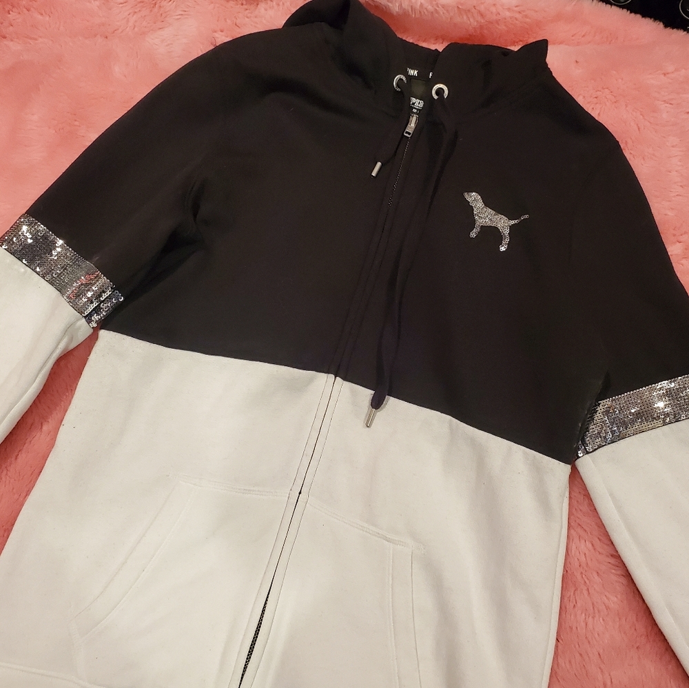 VS PINK sequin zip up - Picture 7 of 14
